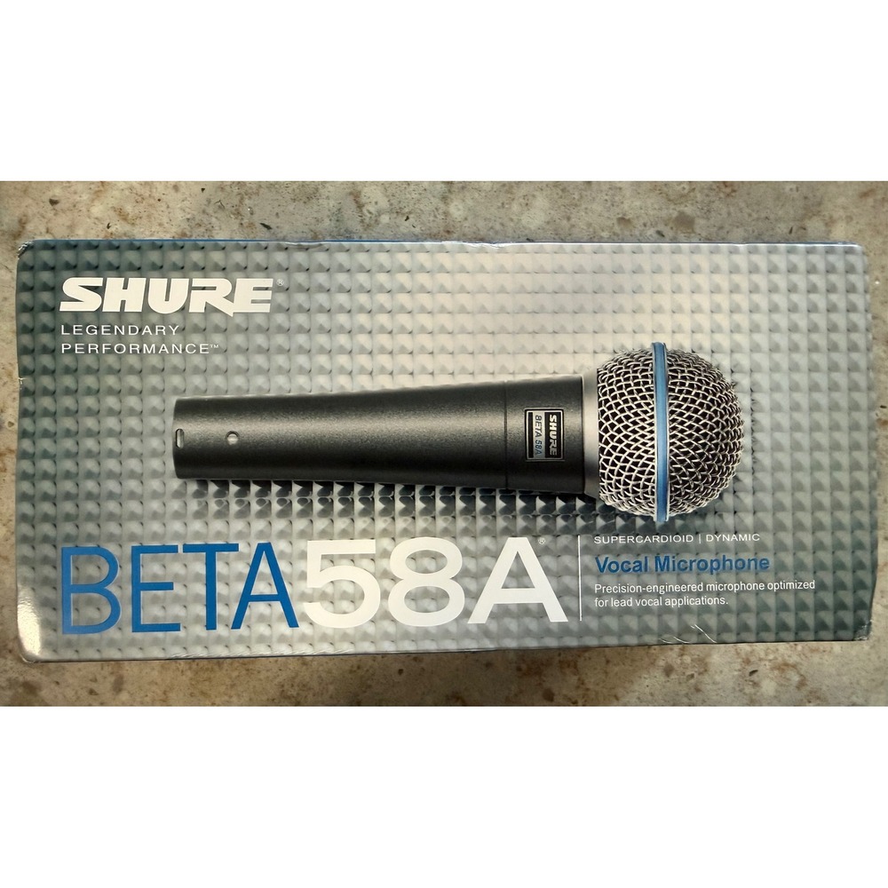 Shure Beta 58A Supercardioid Dynamic Vocal Microphone Professional Wired Mic